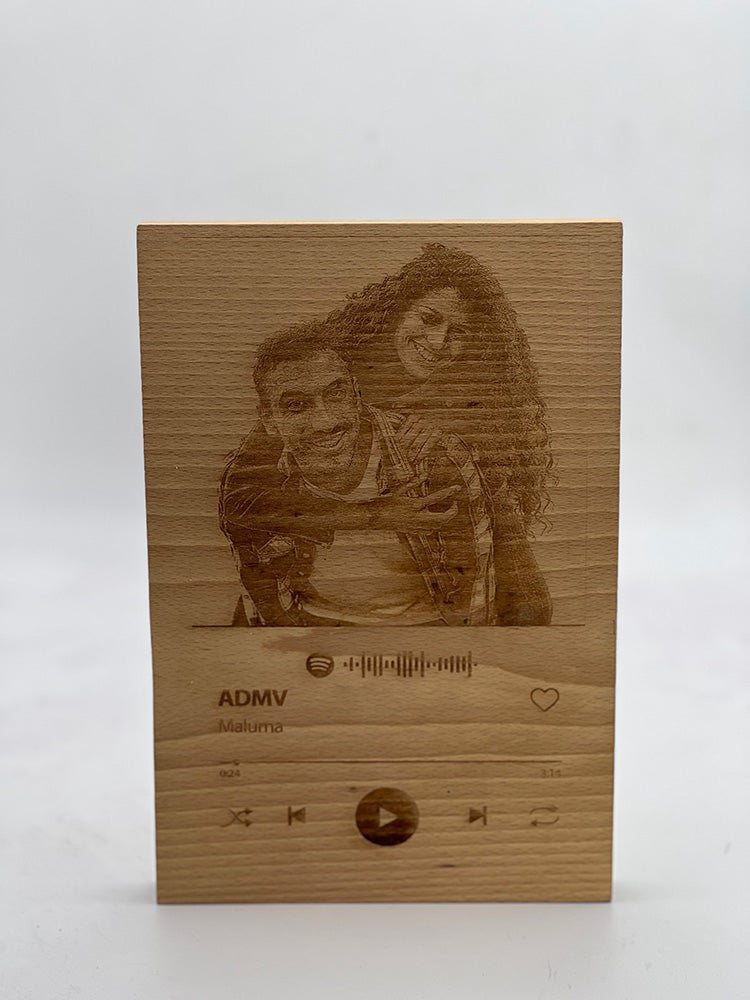 Placa Spotify de Madera