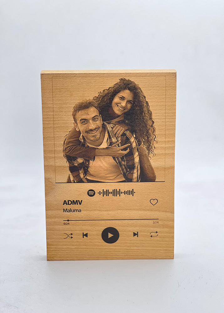 Placa Spotify de Madera