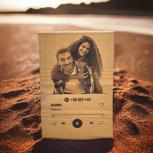 Placa Spotify de Madera